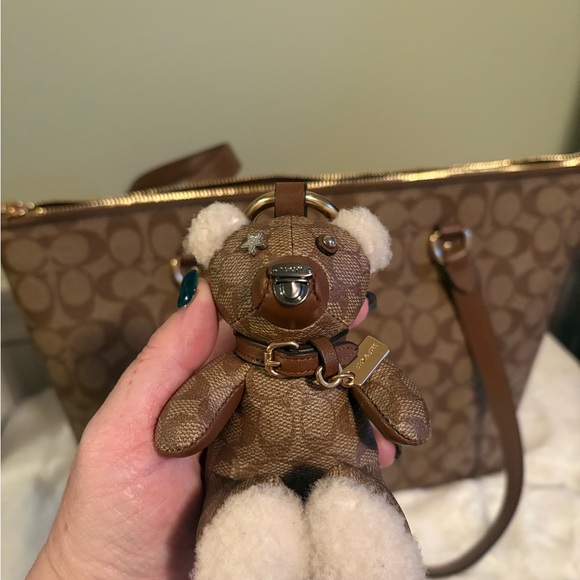 Coach Tan Signature Tote Bag Set - Picture 5 of 11